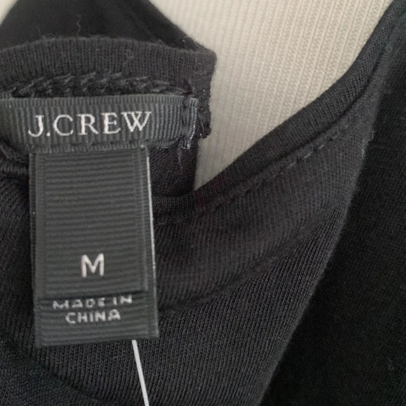 ·J Crew·Drop Shoulder Scoopneck Tee, NWT, Medium, Black; Longer in back - Picture 8 of 8